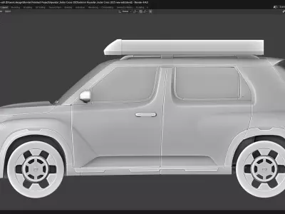 Hyundai Inster Cross 2025 3D model by ms3ddesignstudio