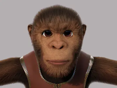 Cartoon Monkey NoRig 3D model