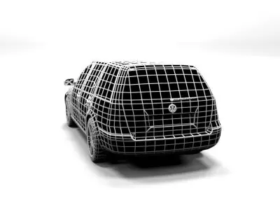 VW GOLF 4 VARIANT LOWPOLY Low-poly 3D model