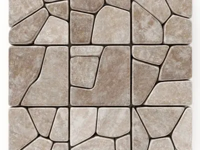 Stone splinter decoration n2 3D model