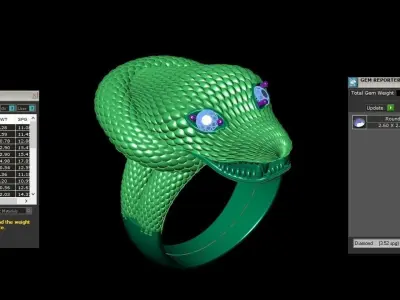 Cobra Snake Ring New Design Cad File  3D model
