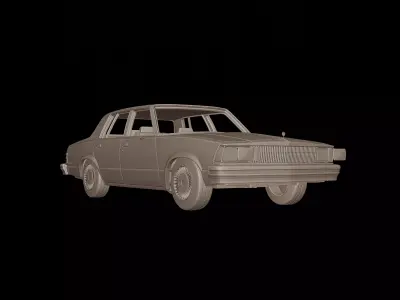 chevrolet malibu classic 1980 four doors 3D print model