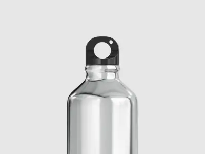 Metallic Bottle 3D model 3D model