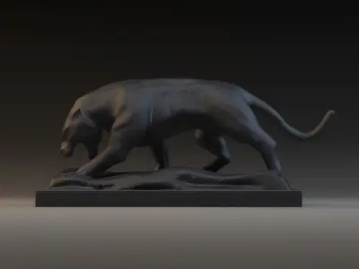 cheetah sculpture 3D model