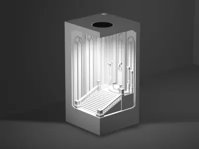 Table Lamp Miniature - For 3d print or concrete mold 3D print model