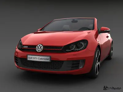 Volkswagen Golf GTI Cabriolet 2013 3D model