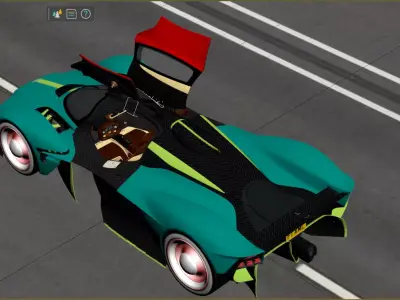 A red Aston Martin 3D print model