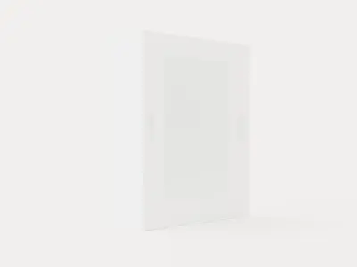 Anselm Wardrobe 180 Cm 2 Sliding Doors White Low-poly 3D model