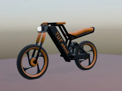 EV bike Low-poly 3D model