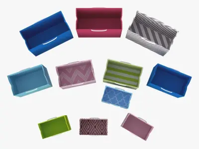 Hallmark Pastel Gift Bags in Assorted Sizes 3D model