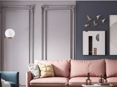 Parisian interior scene 3D model