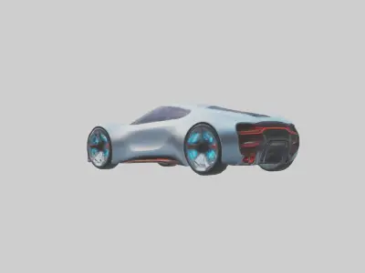 Futuristic Concept Car model 3D model