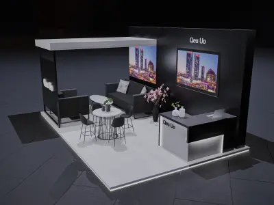 exhibition Low-poly 3D model 6