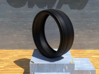 ORTAS TIRE NO 17 GAME READY Low-poly 3D model