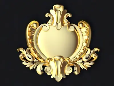 Central decor ornament for furniture 3D model 744