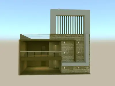 house exterior Free low-poly 3D model buy