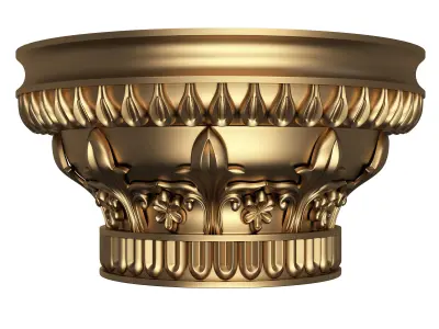 Carved Capital 1401 Low-poly 3D model