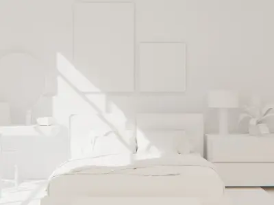  Luxury Modern Bedroom - Blender 3D Scene  3D model