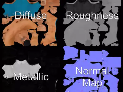 Athletic Male Pose model pack Low-poly 3D model