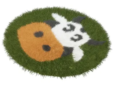 Children rug cow 3D model