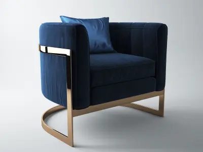 Mica Barrel ArmChair 3D model