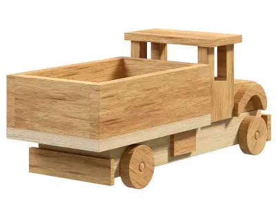 Wooden Truck 3D model buy