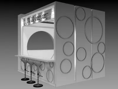 Booth Exhibition Stand a409 3D model