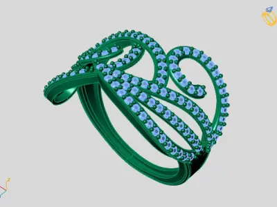Women Ring 3DM Womens Ring 3d models 3D print model 3D print model 21