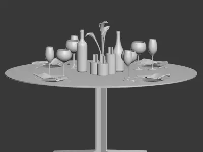 Graceland Dinning Table Lemamobili 3D model