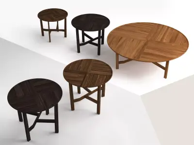 Quake round side table 3D model