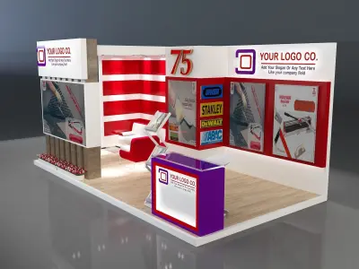 Booth Exhibition Stand a203 b noseg 3D model