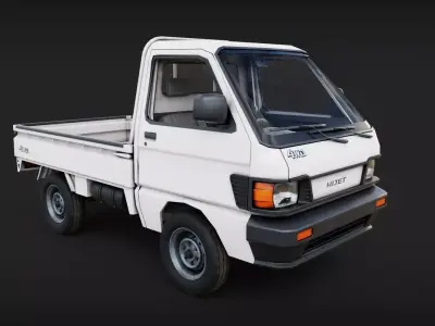 Dihatsu hijet pickup kei truck Low-poly 3D model