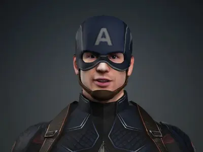 Masked Super Soldier Captain America Avengers Marvel Chris Evans 3D model