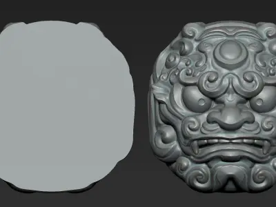 Guardian Lions 3D print model