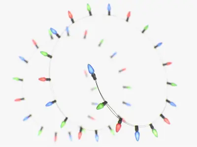 Stringed Lightbulbs pack 3D model