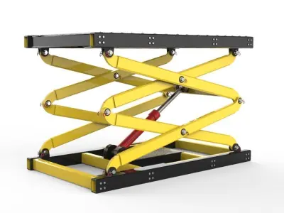 Scissor Table Lift 3D Model 3D model