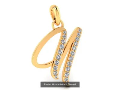 26 Alphabet Letter Pendant 3dm Model Render and Print 3D Model Pack