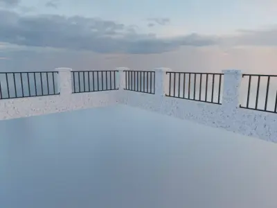 Railing Free low-poly 3D model