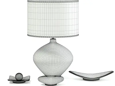 Golden Lamp with Decorations 3D model