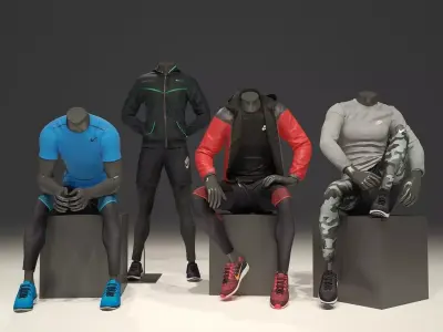 Man mannequin Nike pack 2 3D model
