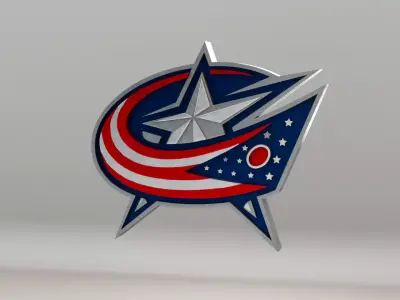 NHL Columbus Bluejackets Team Logo 3D model