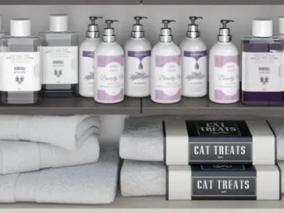 Large cosmetic set 3D model