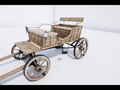 The Carriage 4 Low-poly 3D model