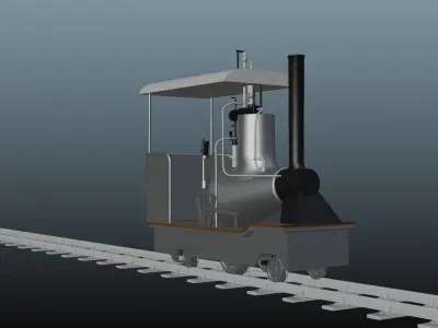 PRUSSIAN MILITARY LOCOMOTIVE NUMBER 447 3D model