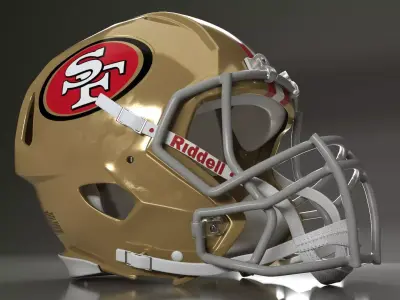 Football Helmet NFL pro 49ers 3D model