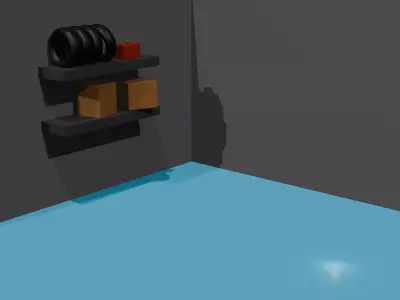 Car with garage  3D model