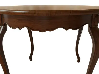 Classic wood table 1500 3D model