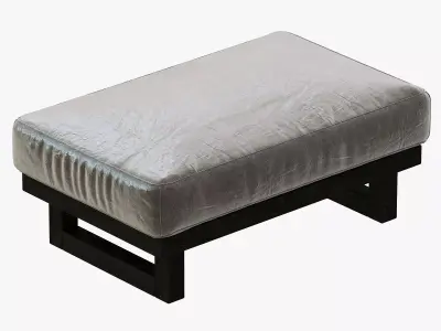 Restoration Hardware Durrell Leather Ottoman 3D model
