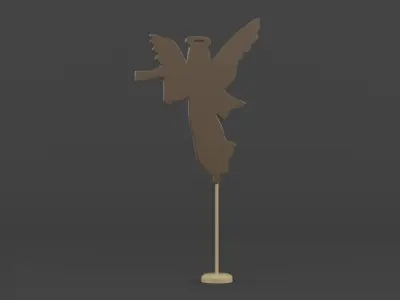 Wooden Angel 3D model