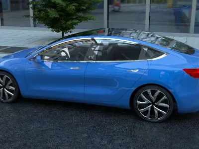 Generic Sedan v28 Low-poly 3D model